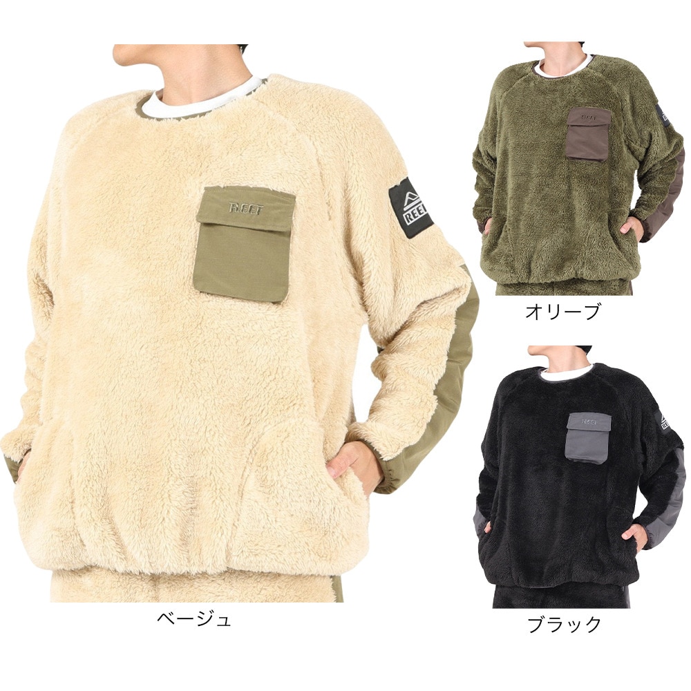 リーフ（REEF）（メンズ）SHERP A FLEECE CREW プルオーバー RFSWM2303-C.GRY