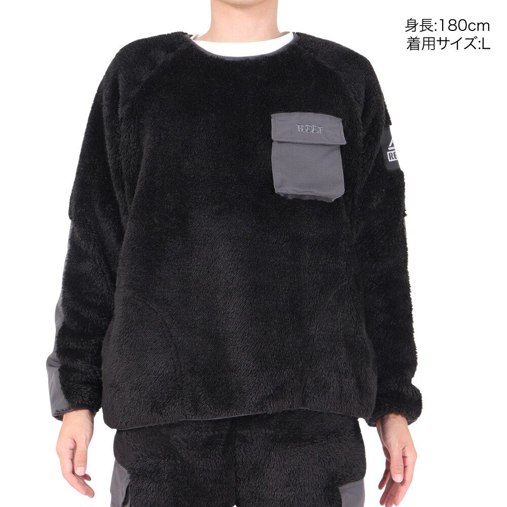 リーフ（REEF）（メンズ）SHERP A FLEECE CREW プルオーバー RFSWM2303-C.GRY