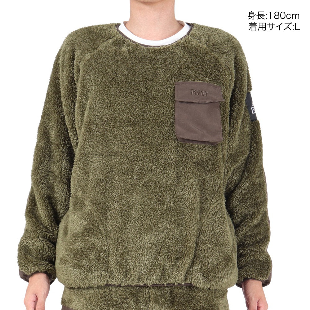 リーフ（REEF）（メンズ）SHERP A FLEECE CREW プルオーバー RFSWM2303-OLV