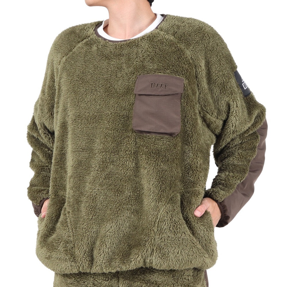 リーフ（REEF）（メンズ）SHERP A FLEECE CREW プルオーバー RFSWM2303-OLV
