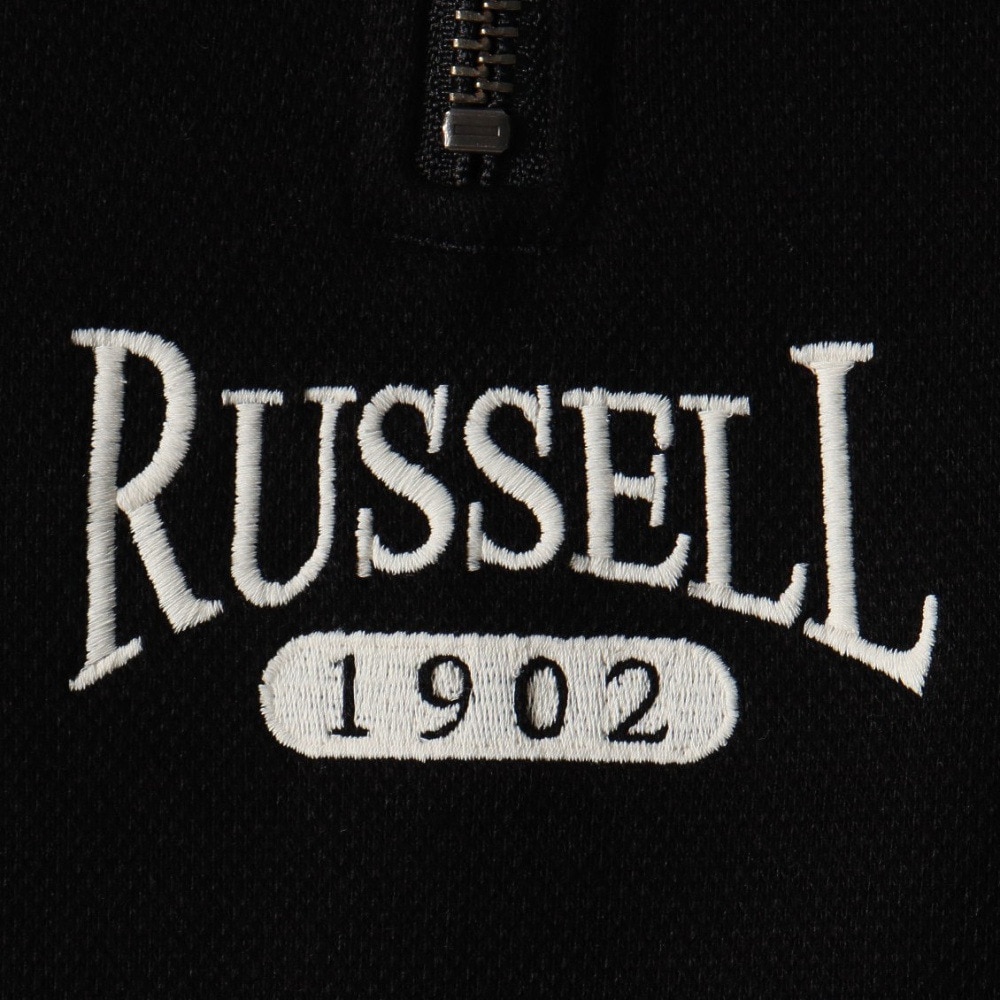 ラッセル（RUSSELL）（メンズ）鹿の子裏毛 ハーフジップスウェット RBM23F0007 BLK