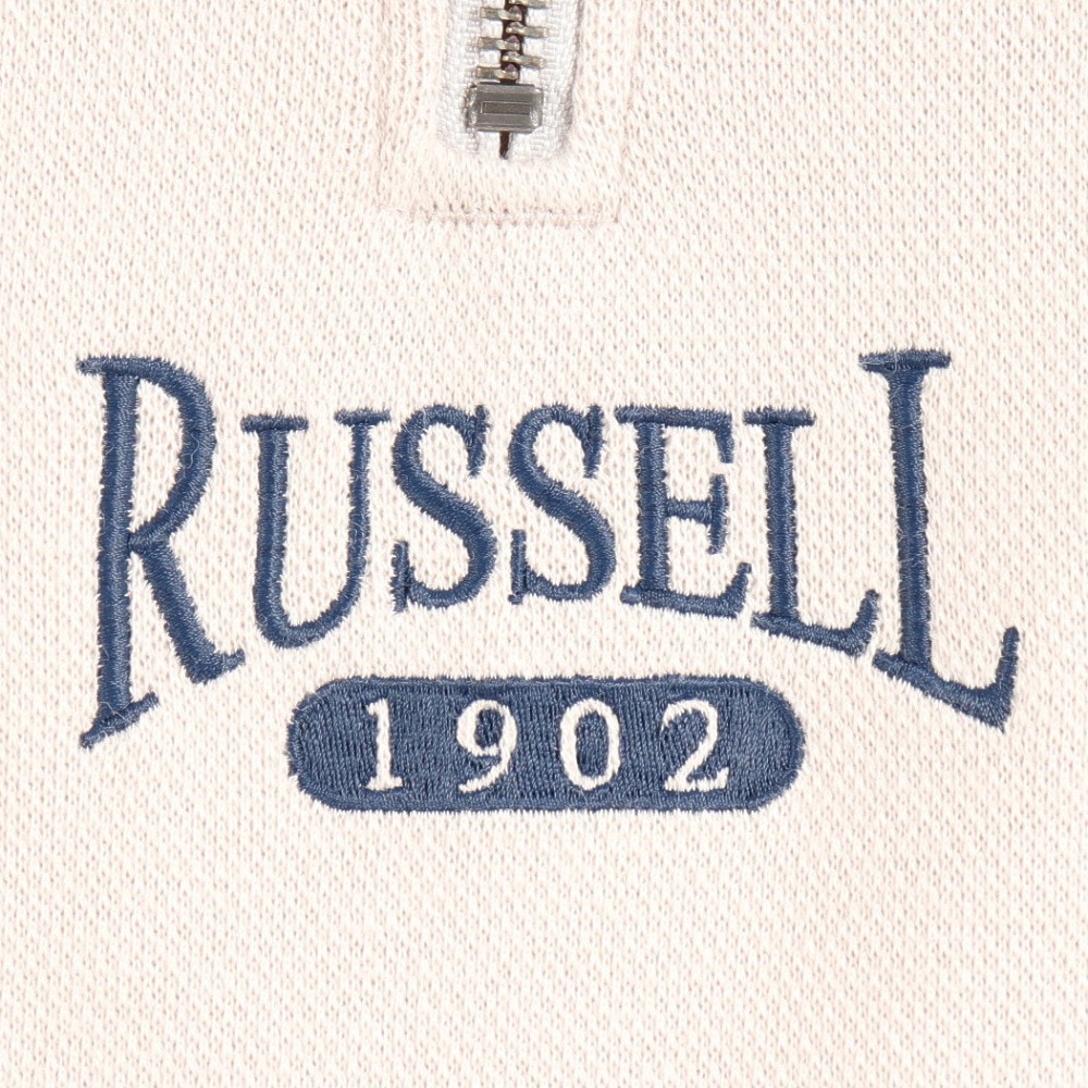 ラッセル（RUSSELL）（メンズ）鹿の子裏毛 ハーフジップスウェット RBM23F0007 LGRY