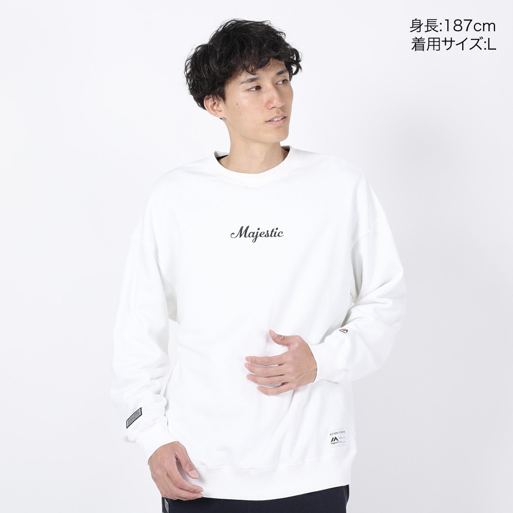 マジェスティック（MAJESTIC）（メンズ）クルースウェットシャツ OT0523FW0001-WHT