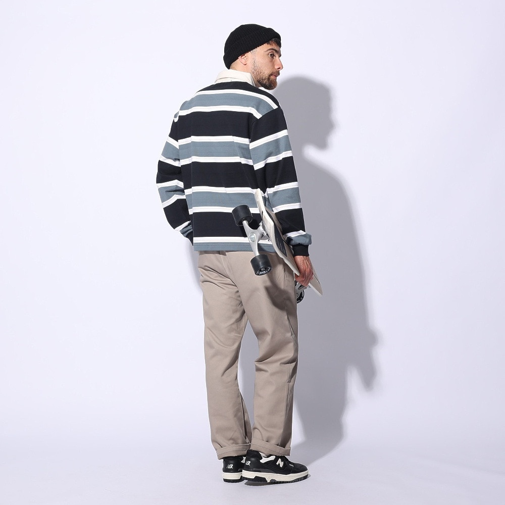 エクストララージ（XLARGE）（メンズ）EMBLEM STRIPED RUGBY シャツ 101241013001-BLACK