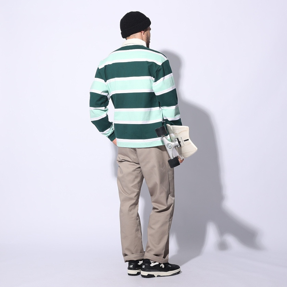 エクストララージ（XLARGE）（メンズ）EMBLEM STRIPED RUGBY シャツ 101241013001-GREEN