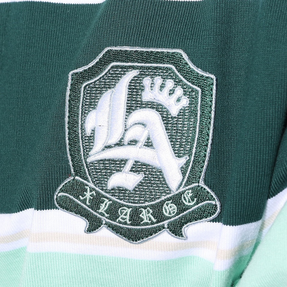 エクストララージ（XLARGE）（メンズ）EMBLEM STRIPED RUGBY シャツ 101241013001-GREEN