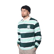 (メンズ)EMBLEM STRIPED RUGBY シャツ 101241013001-GREEN