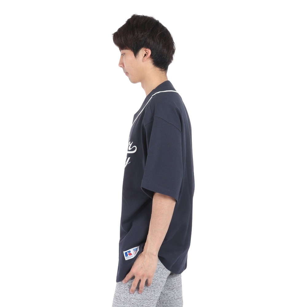ラッセル（RUSSELL）（メンズ）ProCotton ベースボールシャツ RBM24S0005 NVY