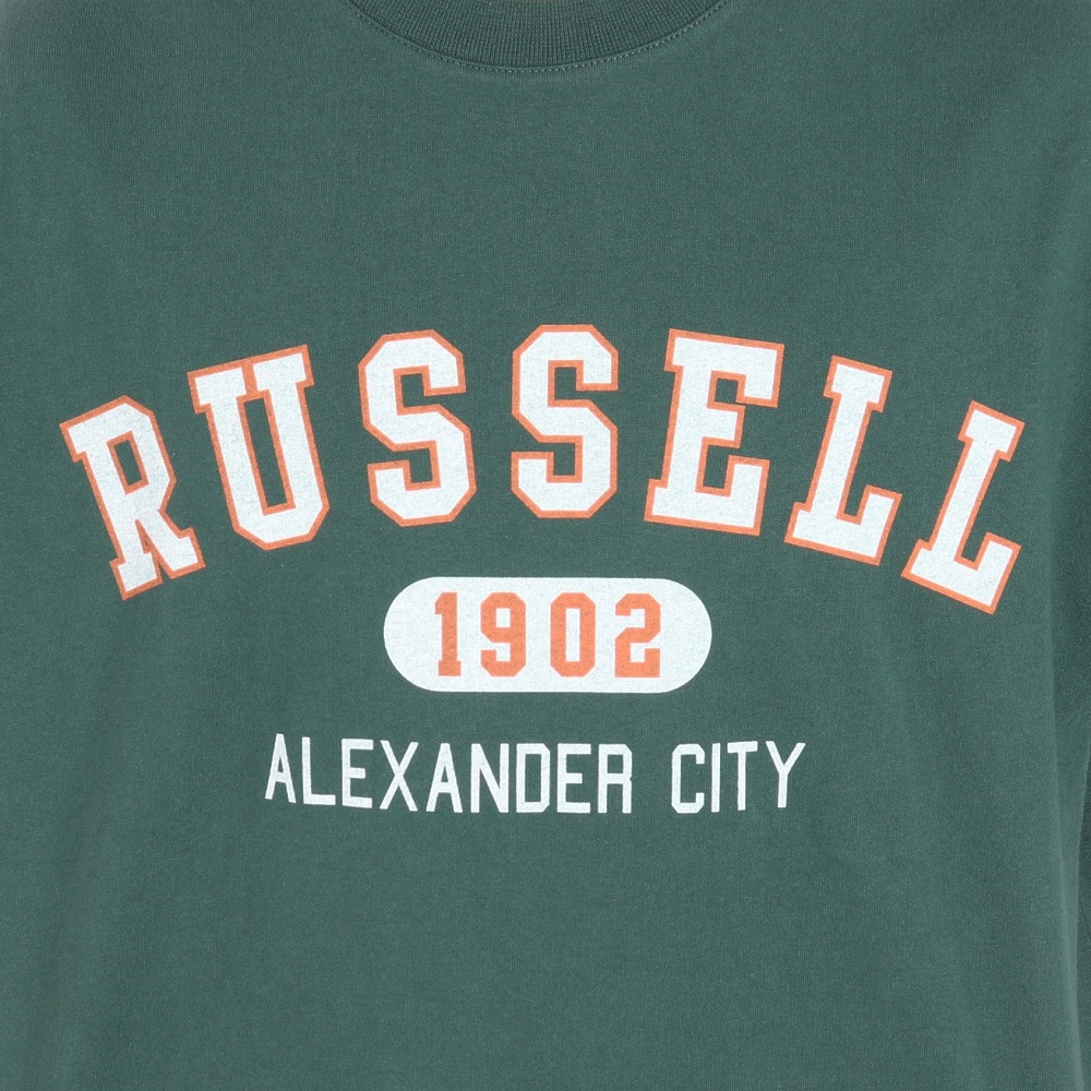 ラッセル（RUSSELL）（メンズ）16/-OEカレッジ スウエット 半袖Tシャツ RBM24S0012 DGRN