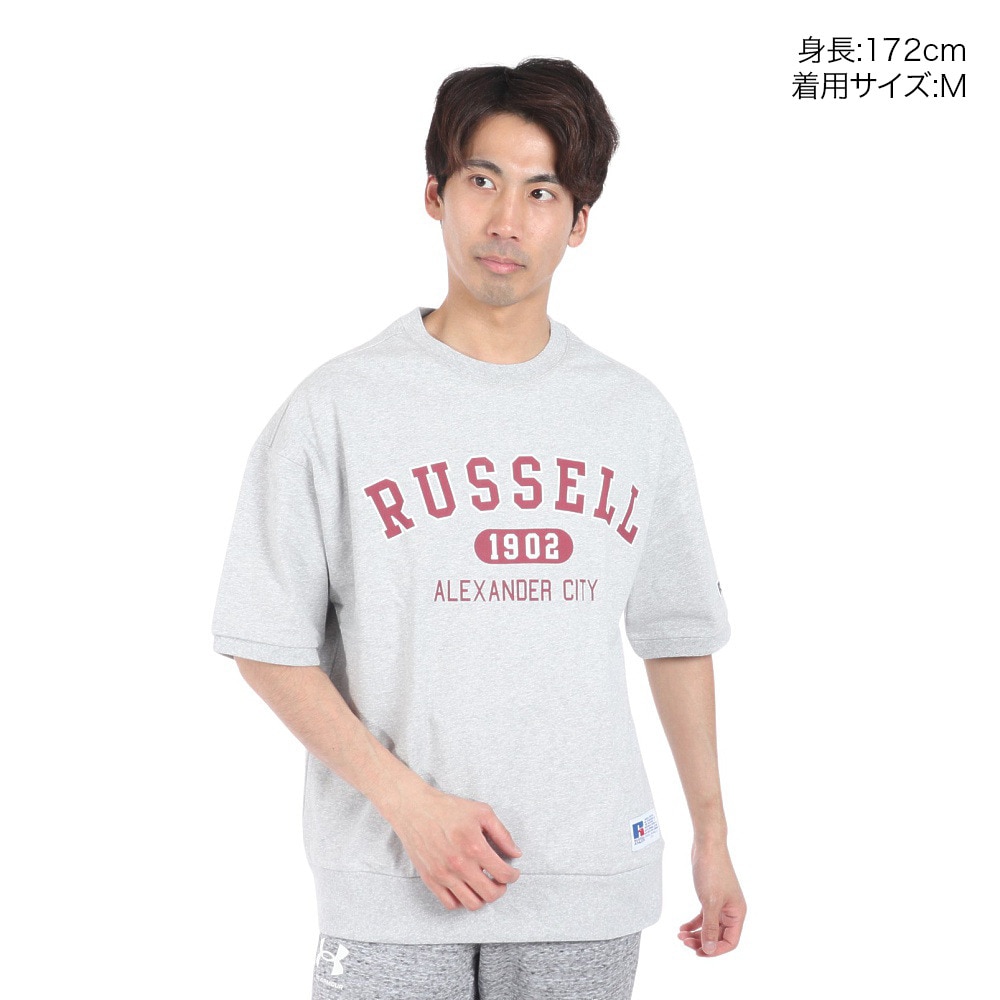 ラッセル（RUSSELL）（メンズ）16/- OE カレッジ スウエット 半袖Tシャツ RBM24S0012 MGRY