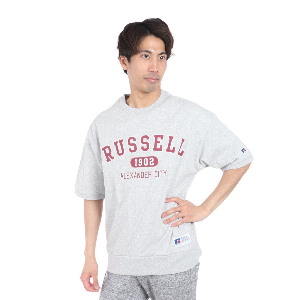 ラッセル（RUSSELL）（メンズ）16/- OE カレッジ スウエット 半袖Tシャツ RBM24S0012 MGRY
