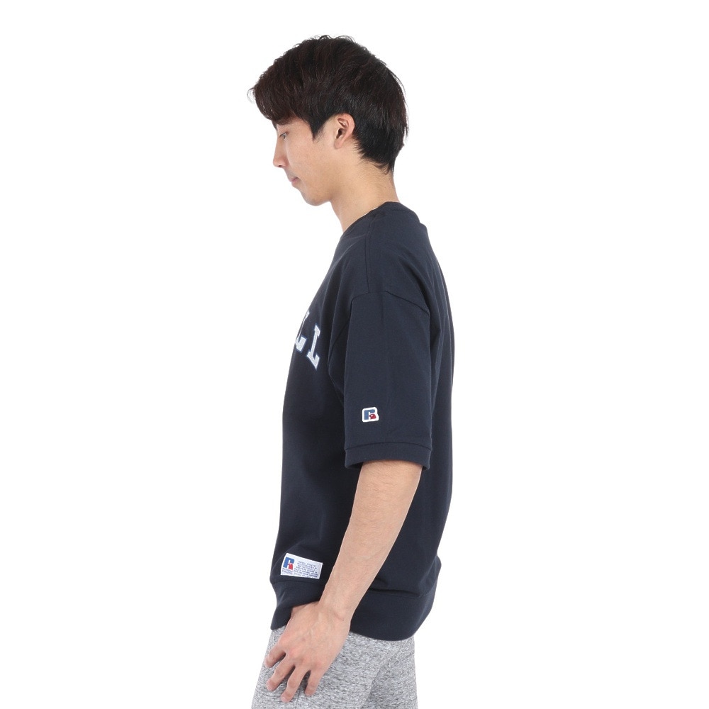 ラッセル（RUSSELL）（メンズ）16/- OE カレッジ スウエット 半袖Tシャツ RBM24S0012 NVY