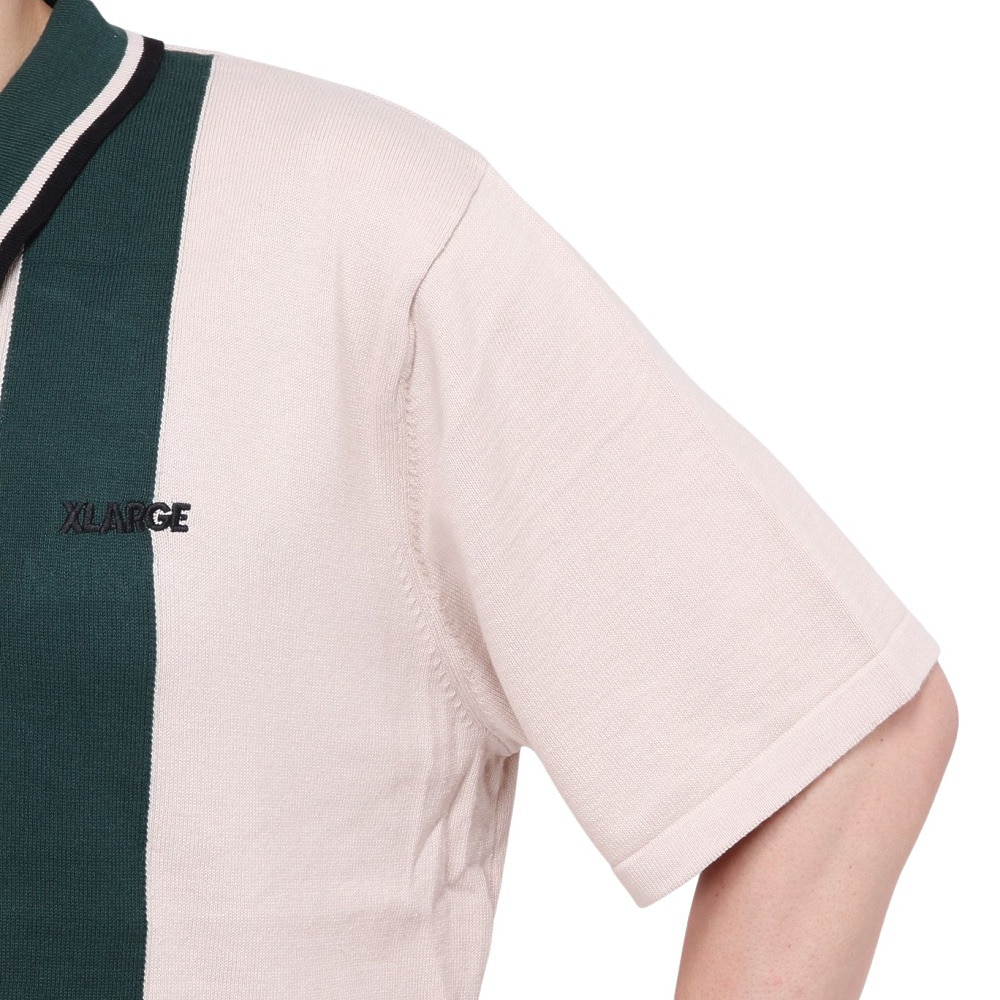 エクストララージ（XLARGE）（メンズ）ライク ニット 半袖 シャツ 101242013009-BEIGE