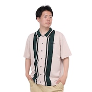 (メンズ)ライク ニット 半袖 シャツ 101242013009-BEIGE