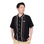(メンズ)ライク ニット 半袖 シャツ 101242013009-BLACK