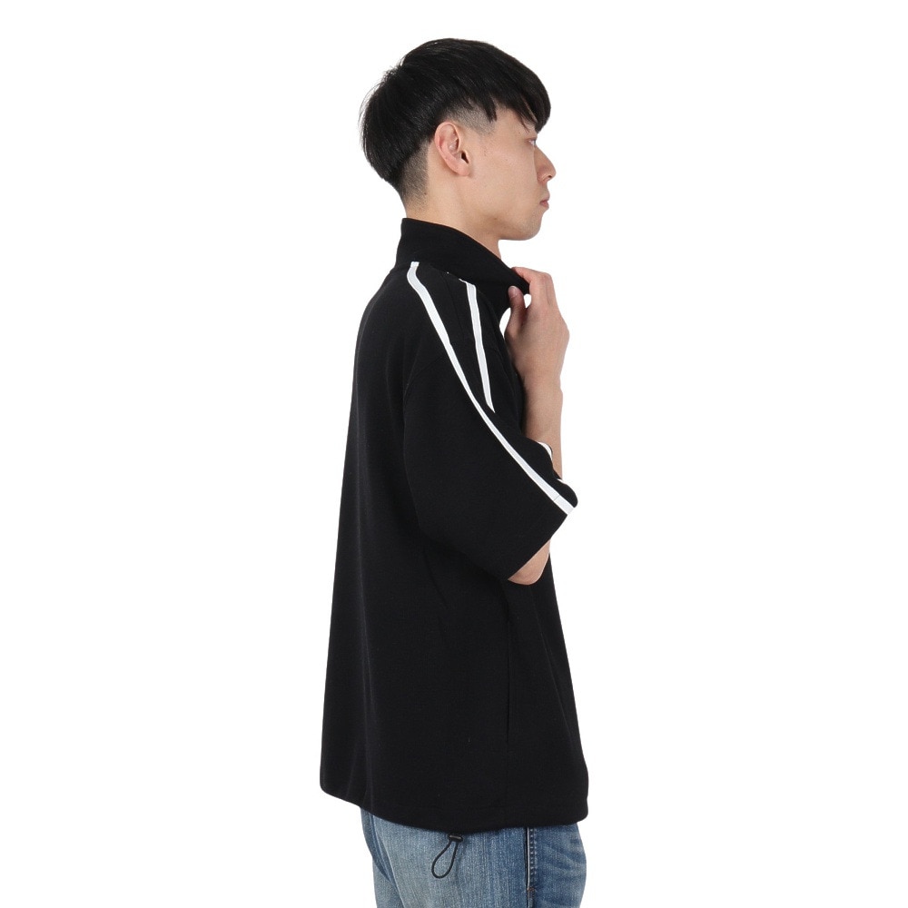 ベンデイビス（BEN DAVIS）（メンズ）半袖ニットソー ハーフジップ 24580044-BLK