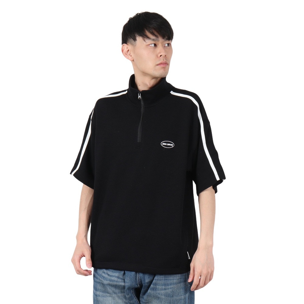 ベンデイビス（BEN DAVIS）（メンズ）半袖ニットソー ハーフジップ 24580044-BLK