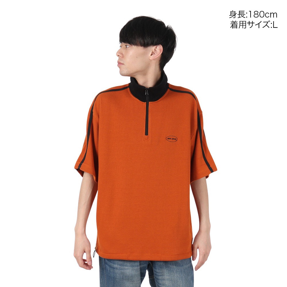 ベンデイビス（BEN DAVIS）（メンズ）半袖ニットソー ハーフジップ 24580044-ORG