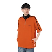 (メンズ)半袖ニットソー ハーフジップ 24580044-ORG