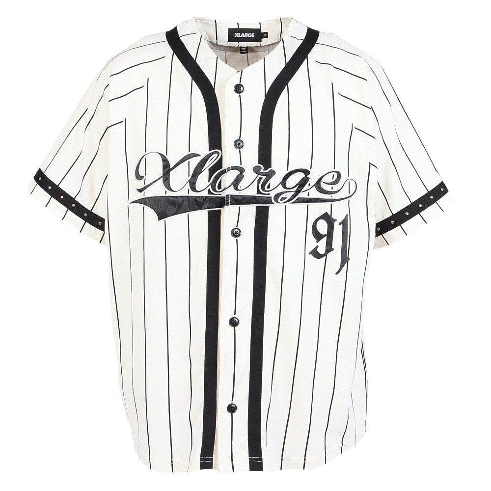 エクストララージ（XLARGE）（メンズ）STUDDED ベースボール ジャージ 101252013005-WHITE