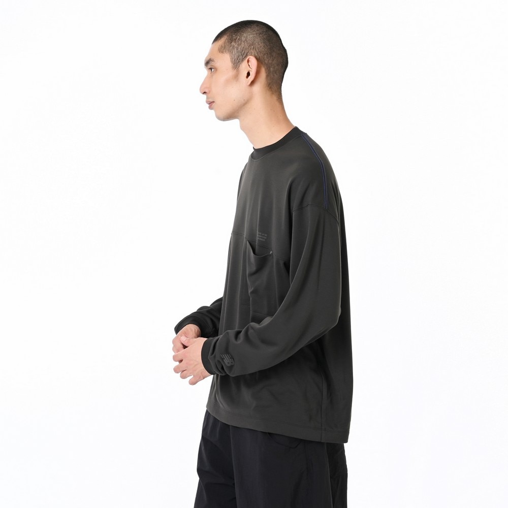 ニューバランス（new balance）（メンズ）ODロングスリーブTシャツ AMT55645BLK