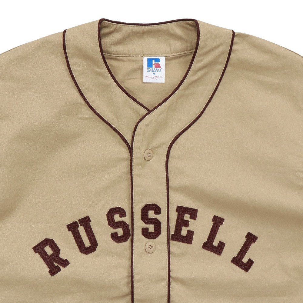 ラッセル（RUSSELL）（メンズ）ツイル ベースボール 半袖シャツ