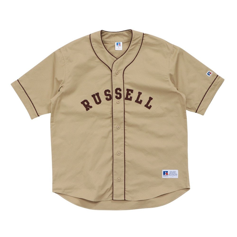 ラッセル（RUSSELL）（メンズ）ツイル ベースボール 半袖シャツ