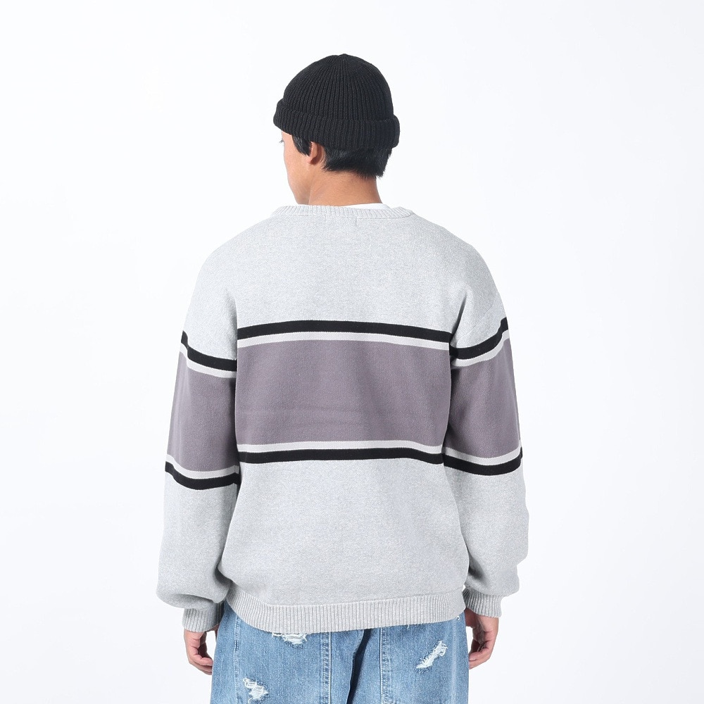 エクストララージ（XLARGE）（メンズ）STRIPED クルーネックニット トップス 101241015001-GREY