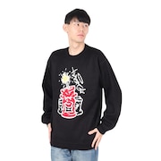 (メンズ)FLAT DYNAMITE クルーネックニット セーター 101243015004-BLACK