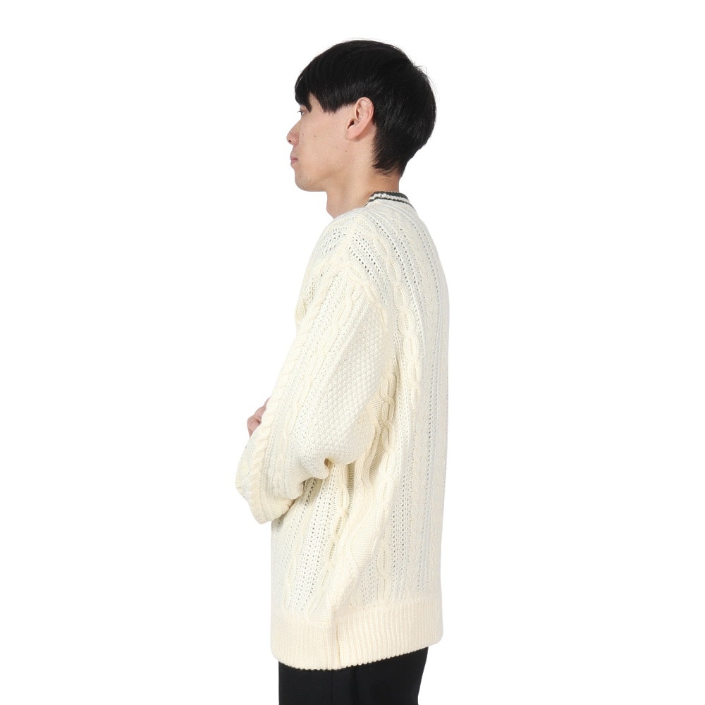 エクストララージ（XLARGE）（メンズ）CABLE クルーネックニット 101244015001-OFF WHITE