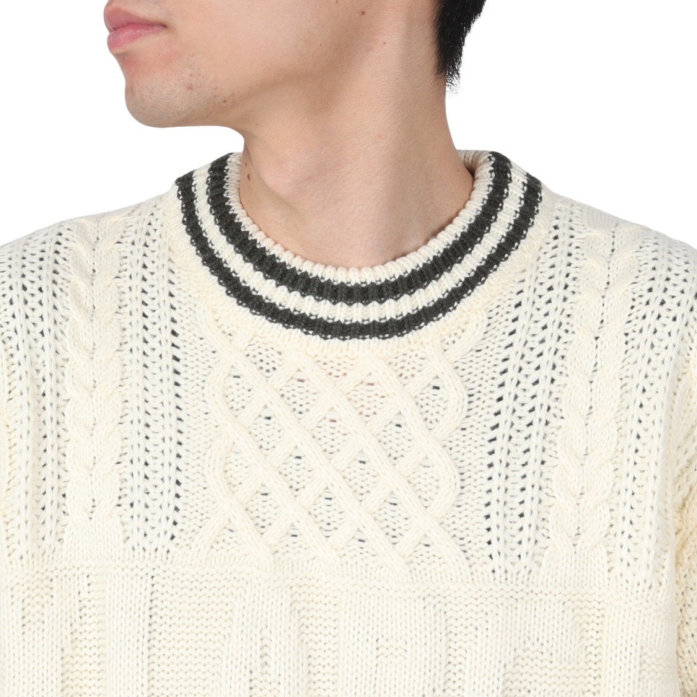 エクストララージ（XLARGE）（メンズ）CABLE クルーネックニット 101244015001-OFF WHITE