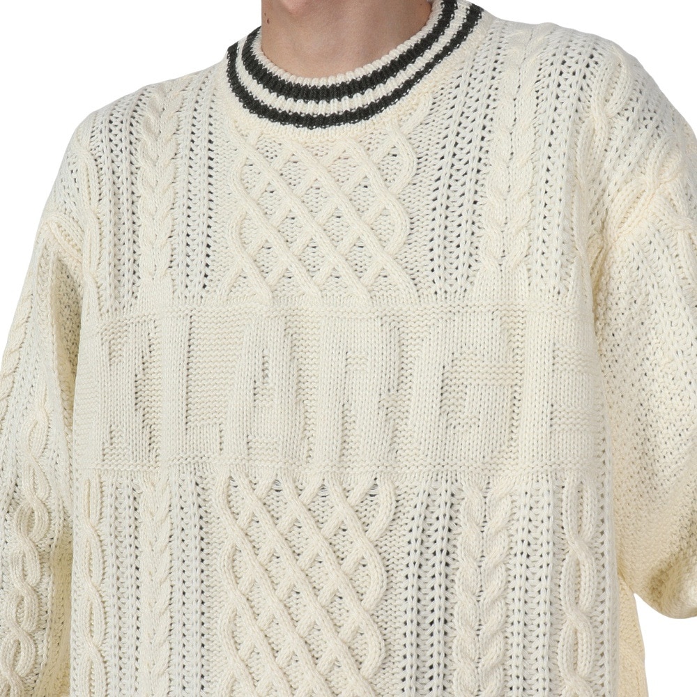 エクストララージ（XLARGE）（メンズ）CABLE クルーネックニット 101244015001-OFF WHITE