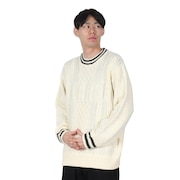 (メンズ)CABLE クルーネックニット 101244015001-OFF WHITE