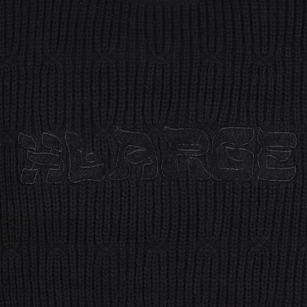 エクストララージ（XLARGE）（メンズ）DEFORMED CABLE クルーネックニット 101253015004-BLACK