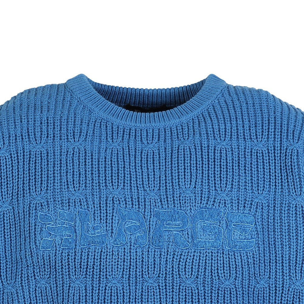 エクストララージ（XLARGE）（メンズ）DEFORMED CABLE クルーネックニット 101253015004-BLUE