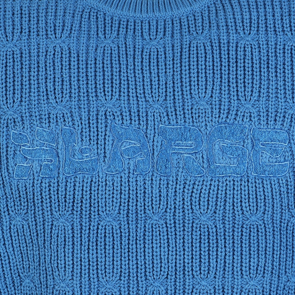 エクストララージ（XLARGE）（メンズ）DEFORMED CABLE クルーネックニット 101253015004-BLUE