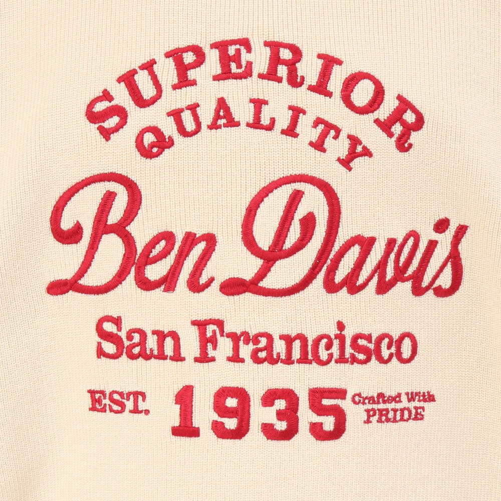 ベンデイビス（BEN DAVIS）（メンズ）刺繍ロゴニット クルーネック