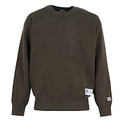 (メンズ)スウェットライク クルーネック ニットシャツ RBM25F0015 KHK