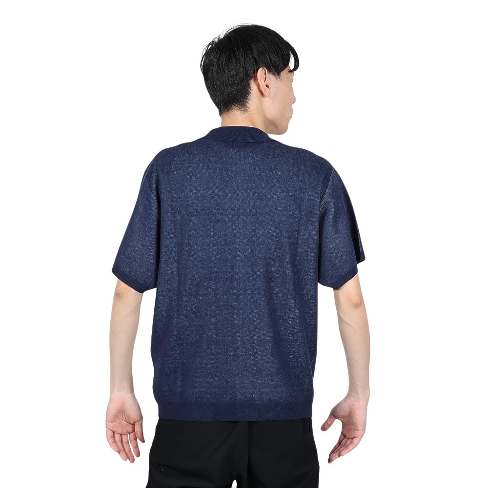 SPLR（SPLR）（メンズ）ストライプ ジップ ニット ポロシャツ 2412-18116-00200