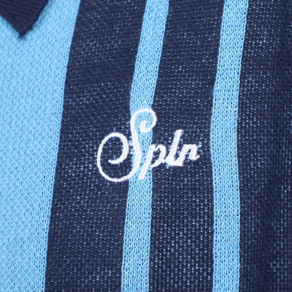 SPLR（SPLR）（メンズ）ストライプ ジップ ニット ポロシャツ 2412-18116-00200