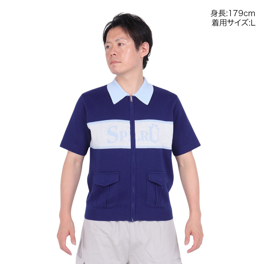 SPLR（SPLR）（メンズ）ジップ ニット ポロシャツ 2410-18115-00201