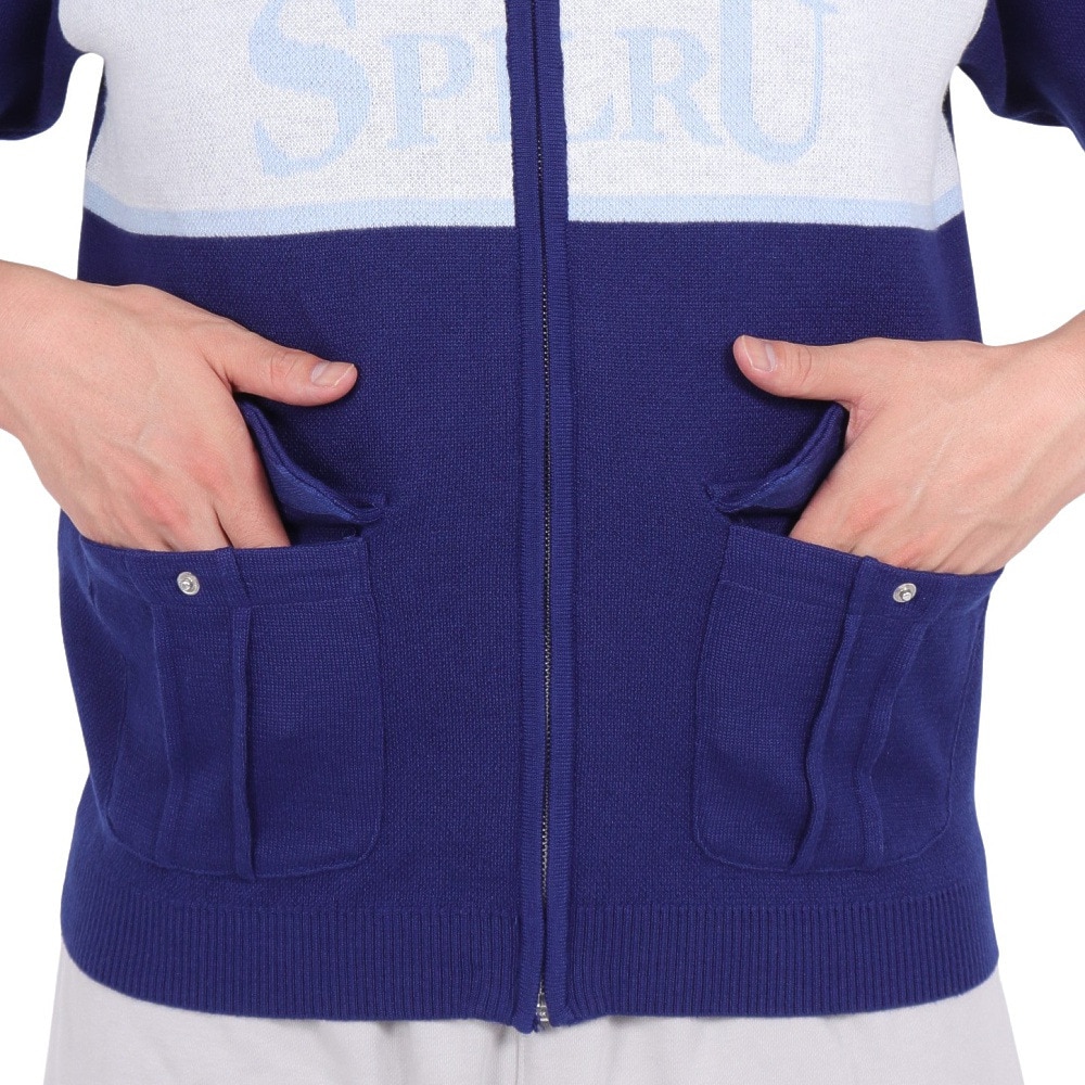 SPLR（SPLR）（メンズ）ジップ ニット ポロシャツ 2410-18115-00201
