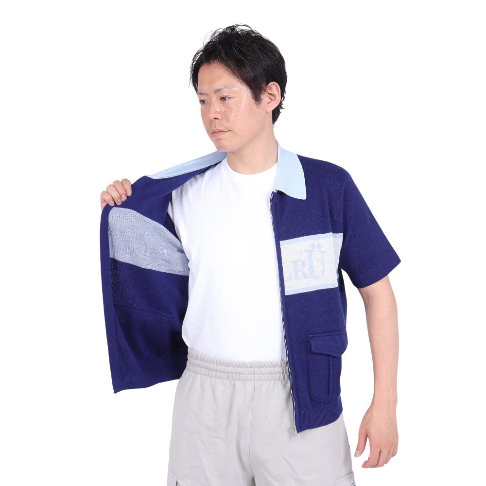 SPLR（SPLR）（メンズ）ジップ ニット ポロシャツ 2410-18115-00201