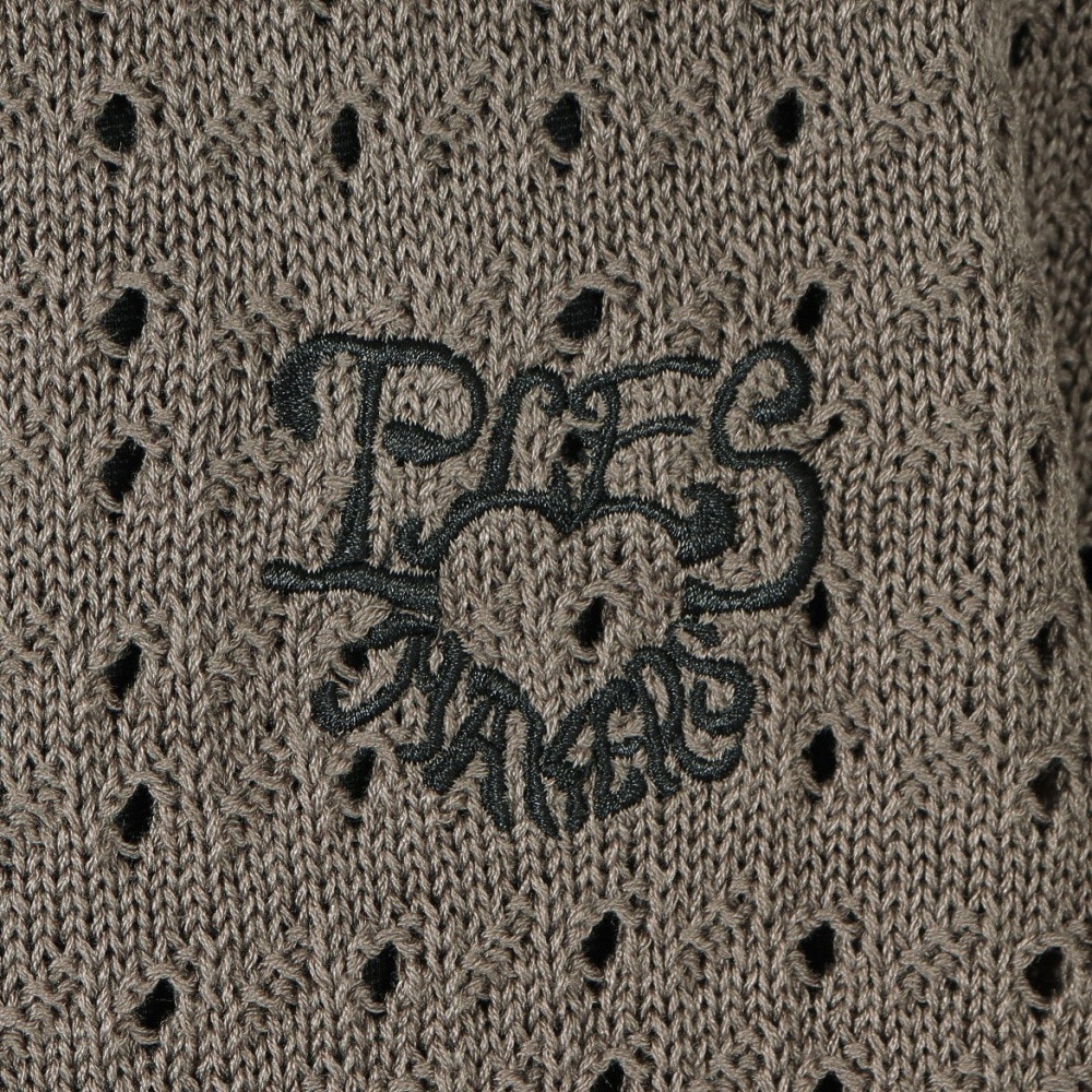 PLES MAKERS（PLES MAKERS）（メンズ）メッシュニット 半袖ポロシャツ 25555004-CHA