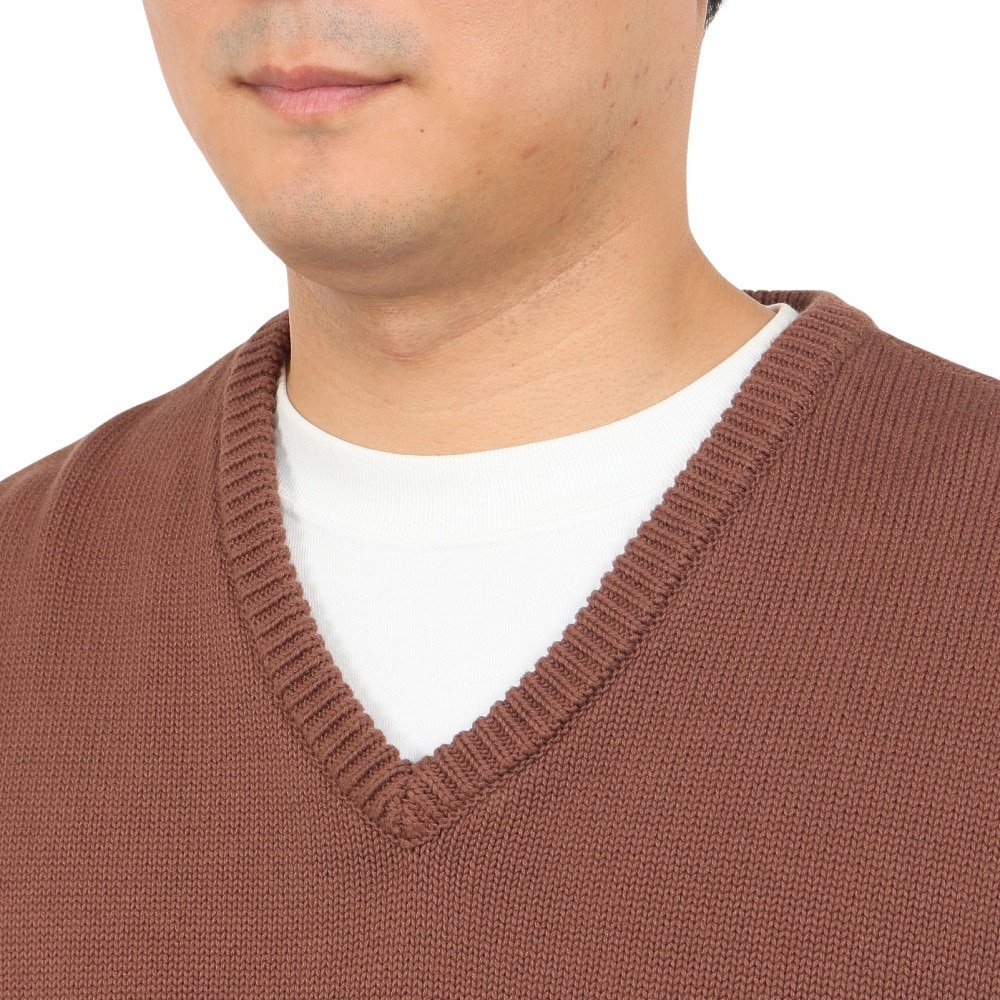 エクストララージ（XLARGE）（メンズ）ニットベスト メンズ OLD ENGLISH  101233015001-BROWN