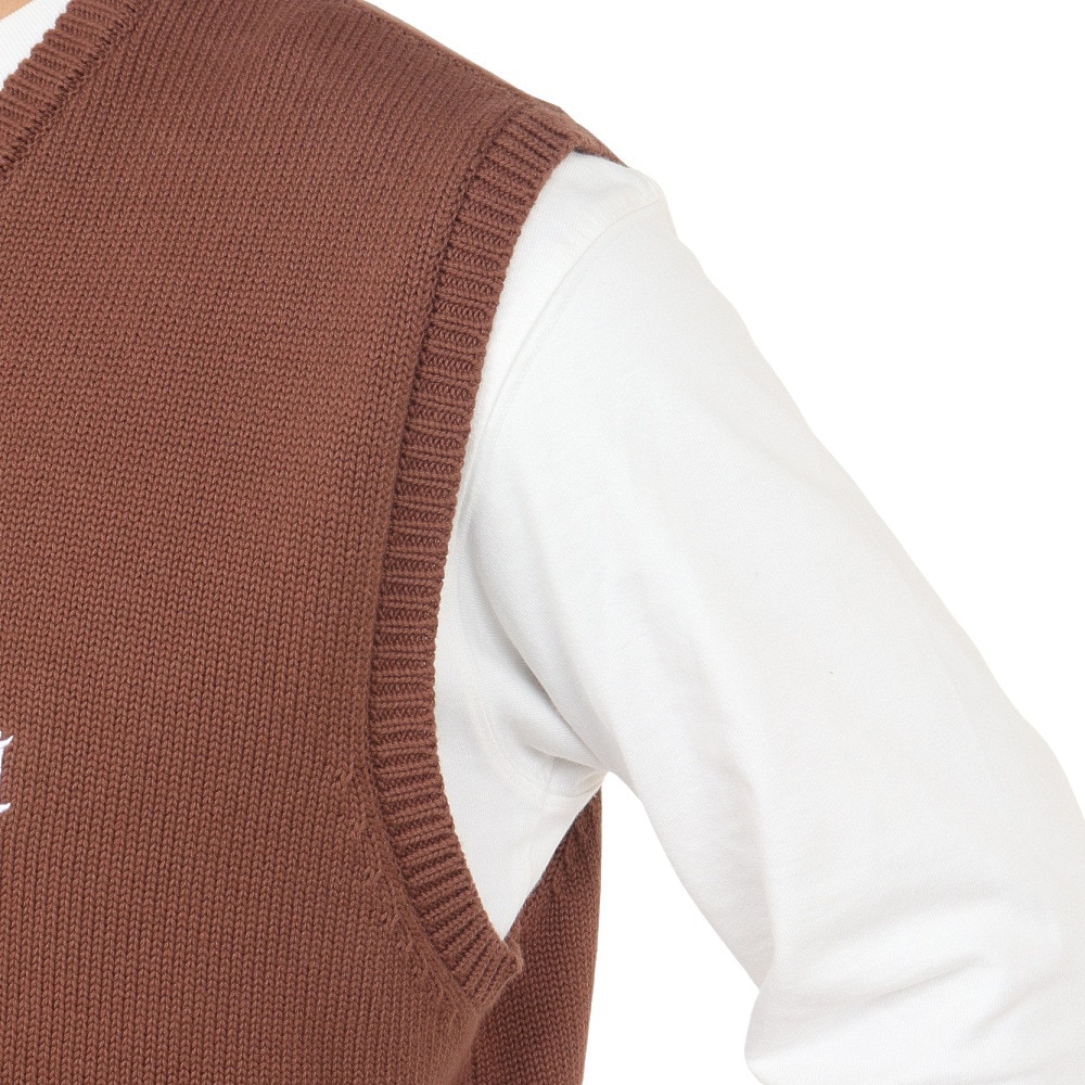 エクストララージ（XLARGE）（メンズ）ニットベスト メンズ OLD ENGLISH  101233015001-BROWN