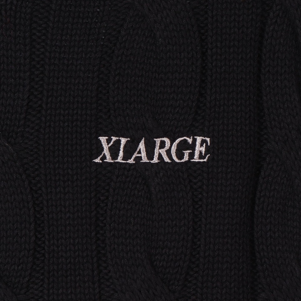 エクストララージ（XLARGE）（メンズ）CABLE KNIT ベスト 101243015001-BLACK