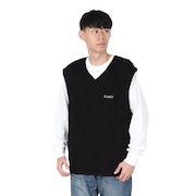 (メンズ)CABLE KNIT ベスト 101243015001-BLACK