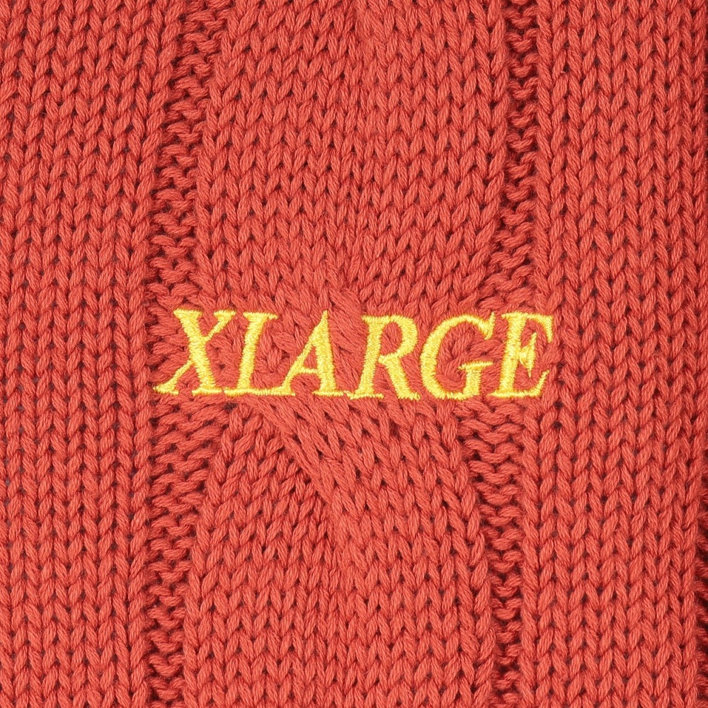 エクストララージ（XLARGE）（メンズ）CABLE KNIT ベストT 101243015001-ORANGE
