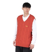 (メンズ)CABLE KNIT ベストT 101243015001-ORANGE